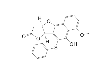 cis-5-Hydroxy-4-methoxy-6-phenylsulfanyl-6b,9a-dihydrofuro[3,2-b]naphtho[2,1-d]furan-8(9H)-one