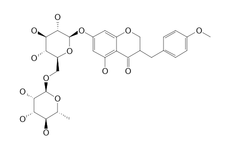 7-O-[[ALPHA]-RHAMNOPYRANOSYL-(1-6)-[BETA]-GLUCOPIRANOSYL]-5-HYDROXY-3-(4-METHOXYBENZYL)-CHROMAN-4-ONE