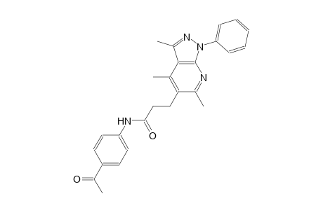 1H-pyrazolo[3,4-b]pyridine-5-propanamide, N-(4-acetylphenyl)-3,4,6-trimethyl-1-phenyl-