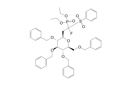 BENZYL-6-DEOXY-6-DIETHYL-(1'-FLUORO-1'-PHENYLSULFONYL)-PHOSPHONOMETHYL2,3,4-TRI-O-BENZYL-BETA-D-GLUCOPYRANOSIDE