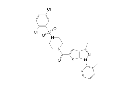 5-({4-[(2,5-dichlorophenyl)sulfonyl]-1-piperazinyl}carbonyl)-3-methyl-1-(2-methylphenyl)-1H-thieno[2,3-c]pyrazole