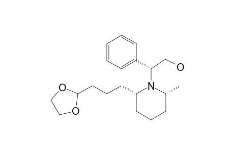 (2R,6R)-2-[3-(1,3-DIOXOLAN-2-YL)-PROPYL]-1-[(1R)-2-HYDROXY-1-PHENYLETHYL]-6-METHYL-PIPERIDINE