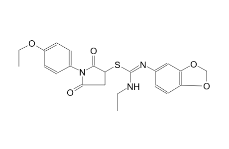 1-(4-ethoxyphenyl)-2,5-dioxo-3-pyrrolidinyl N'-(1,3-benzodioxol-5-yl)-N-ethylimidothiocarbamate