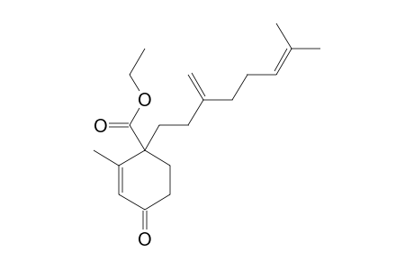 2-Cyclohexen-1-one-4-carboxylic acid, 4-(3-methylene-7-methyl-6-octen-1-yl)-3-methyl-, ethyl ester