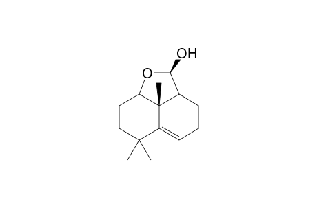 (-)-2.beta.-Hydroxy-2a.beta.,3,4,6,7,8,8a.beta.,8b.beta.-Octahydro-6,6,8b.beta.-trimethyl-2H-naphtho[1,8-bc]furan