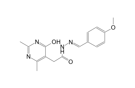 5-pyrimidineacetic acid, 4-hydroxy-2,6-dimethyl-, 2-[(E)-(4-methoxyphenyl)methylidene]hydrazide