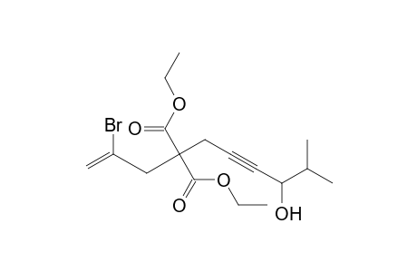 Diethyl 2-bromo8-hydroxy-9-methyldec-1-ene-6-yne-4,4-dicarboxylate