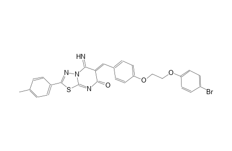 (6Z)-6-{4-[2-(4-bromophenoxy)ethoxy]benzylidene}-5-imino-2-(4-methylphenyl)-5,6-dihydro-7H-[1,3,4]thiadiazolo[3,2-a]pyrimidin-7-one