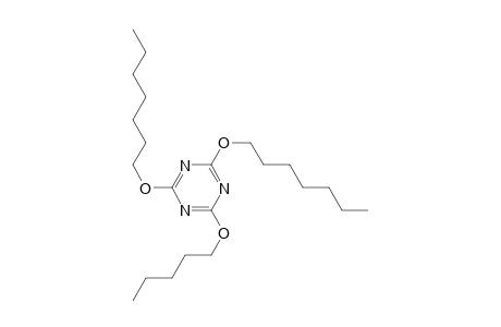 1,3,5-Triazine, 2,4-bis(heptyloxy)-6-(pentyloxy)-