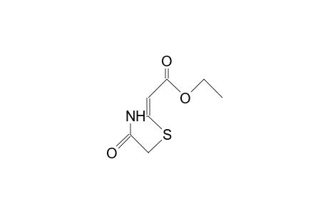 Acetic acid, (4-oxo-2-thiazolidinylidene)-, ethyl ester