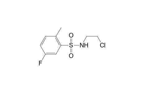 N-(2-chloroethyl)-5-fluoranyl-2-methyl-benzenesulfonamide