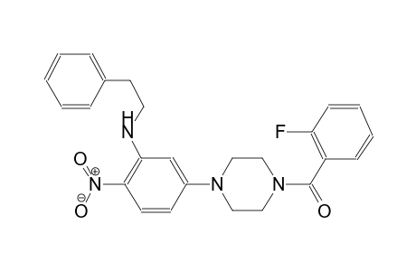 benzeneethanamine, N-[5-[4-(2-fluorobenzoyl)-1-piperazinyl]-2-nitrophenyl]-