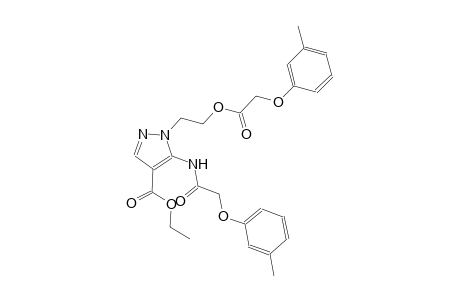 1H-pyrazole-4-carboxylic acid, 5-[[(3-methylphenoxy)acetyl]amino]-1-[2-[[(3-methylphenoxy)acetyl]oxy]ethyl]-, ethyl ester