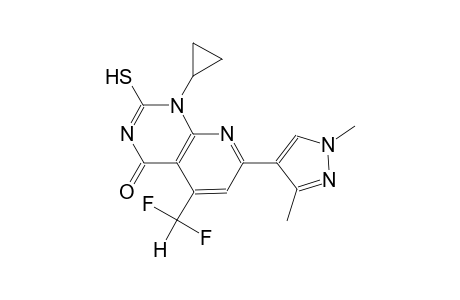 pyrido[2,3-d]pyrimidin-4(1H)-one, 1-cyclopropyl-5-(difluoromethyl)-7-(1,3-dimethyl-1H-pyrazol-4-yl)-2-mercapto-