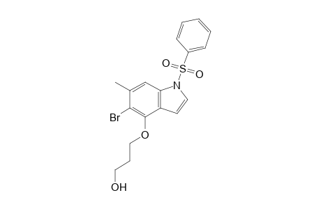 3-(1-besyl-5-bromo-6-methyl-indol-4-yl)oxypropan-1-ol