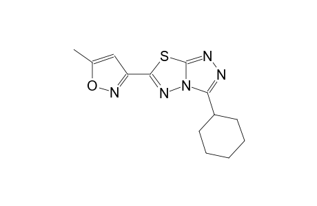 [1,2,4]triazolo[3,4-b][1,3,4]thiadiazole, 3-cyclohexyl-6-(5-methyl-3-isoxazolyl)-