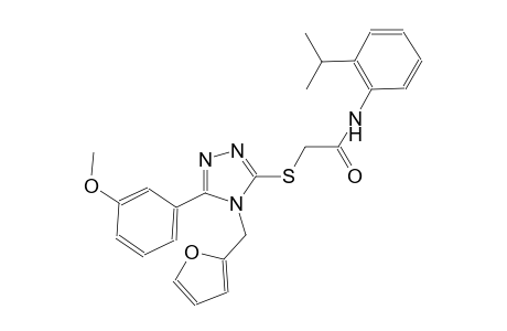 2-{[4-(2-furylmethyl)-5-(3-methoxyphenyl)-4H-1,2,4-triazol-3-yl]sulfanyl}-N-(2-isopropylphenyl)acetamide