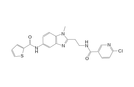 3-pyridinecarboxamide, 6-chloro-N-[2-[1-methyl-5-[(2-thienylcarbonyl)amino]-1H-benzimidazol-2-yl]ethyl]-