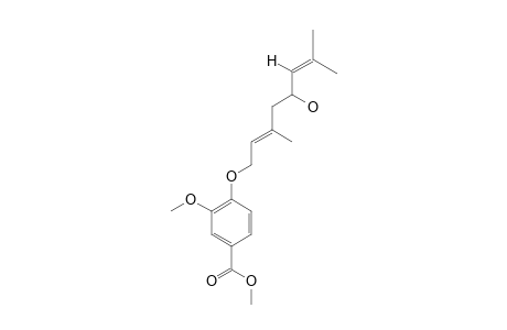 METHYL-4-[[(2E)-3,7-DIMETHYL-5-HYDROXY-2,6-OCTADIENYL]-OXY]-3-METHOXYBENZOATE