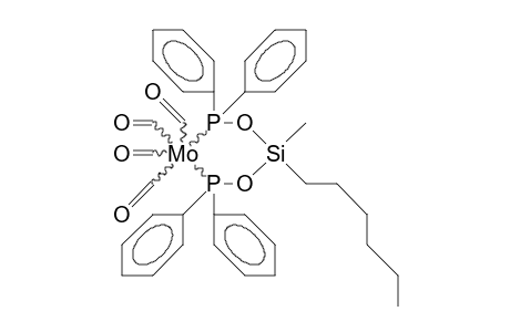 Tetracarbonyl-(bis[diphenylphosphinoxy]hexylmethylsilane)-molybdenum