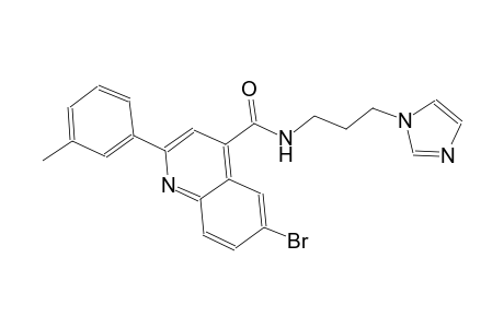 6-bromo-N-[3-(1H-imidazol-1-yl)propyl]-2-(3-methylphenyl)-4-quinolinecarboxamide