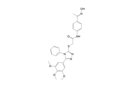 N-[4-(1-Hydroxyiminoethyl)phenyl]-2-[4-phenyl-5-(3,4,5-trimethoxy-phenyl)-4H-[1,2,4]triazol-3-ylsulfanyl]acetamide