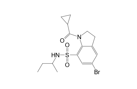 1H-indole-7-sulfonamide, 5-bromo-1-(cyclopropylcarbonyl)-2,3-dihydro-N-(1-methylpropyl)-