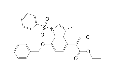 Ethyl 2-(7-benzyloxy-3-methyl-1-phenylsulphonyl-1H-indol-4-yl)-3-chloropropenoate