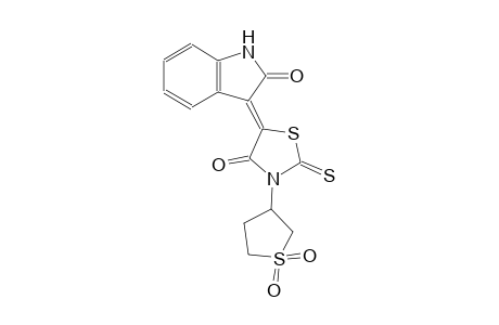 (3Z)-3-[3-(1,1-dioxidotetrahydro-3-thienyl)-4-oxo-2-thioxo-1,3-thiazolidin-5-ylidene]-1,3-dihydro-2H-indol-2-one