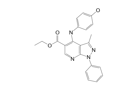 4-[(4-hydroxyphenyl)amino]-3-methyl-1-phenyl-pyrazolo[4,5-e]pyridine-5-carboxylic acid ethyl ester