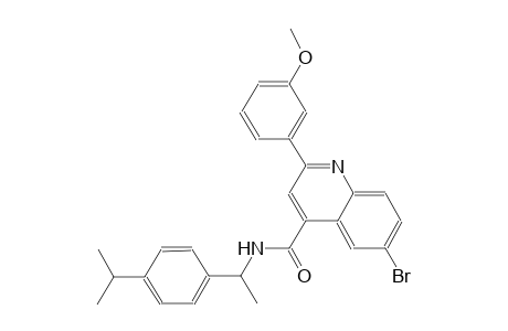 6-bromo-N-[1-(4-isopropylphenyl)ethyl]-2-(3-methoxyphenyl)-4-quinolinecarboxamide