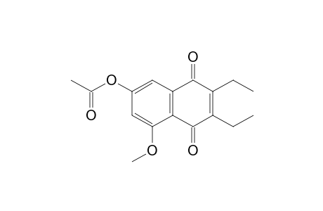 2,3-Diethyl-5-methoxy-7-acetoxynaphthoquinone