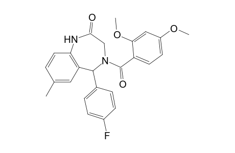 4-(2,4-dimethoxybenzoyl)-5-(4-fluorophenyl)-7-methyl-3,5-dihydro-1H-1,4-benzodiazepin-2-one