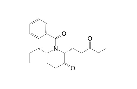 (2R,6S)-1-benzoyl-2-(3-ketopentyl)-6-propyl-3-piperidone