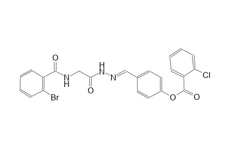 4-[(E)-(2-{2-[(2-bromobenzoyl)amino]acetyl}hydrazono)methyl]phenyl 2-chlorobenzoate