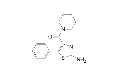 5-Phenyl-4-(1-piperidinylcarbonyl)-1,3-thiazol-2-amine