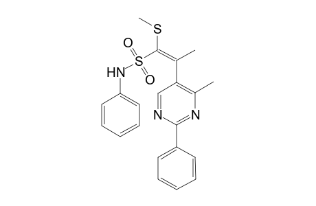 4-Methyl-5-[1'-methyl-2'-methylthio-2'-(N-phenysulfamoyl)vinyl]-2-phenylpyrimidine