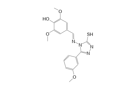 2,6-dimethoxy-4-((E)-{[3-(3-methoxyphenyl)-5-sulfanyl-4H-1,2,4-triazol-4-yl]imino}methyl)phenol