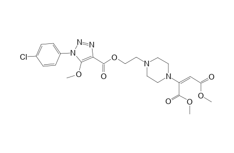 1-[2-(1-(4-Chlorophenyl)-5-methoxy-1H-1,2,3-triazole-4-carboyloxyl)eth-1-y]-4-[(E)-1,2-(dimethoxycarbonyl)ethen-1-yl]piperazine