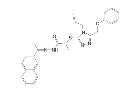 2-{[4-allyl-5-(phenoxymethyl)-4H-1,2,4-triazol-3-yl]sulfanyl}-N'-[1-(2-naphthyl)ethylidene]propanohydrazide