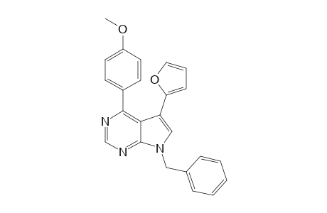 7-BENZYL-5-(FURAN-2-YL)-4-(4-METHOXYPHENYL)-7H-PYRROLO-[2,3-D]-PYRIMIDINE