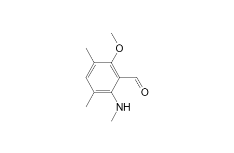 Benzaldehyde, 2-methoxy-3,5-dimethyl-6-(methylamino)-