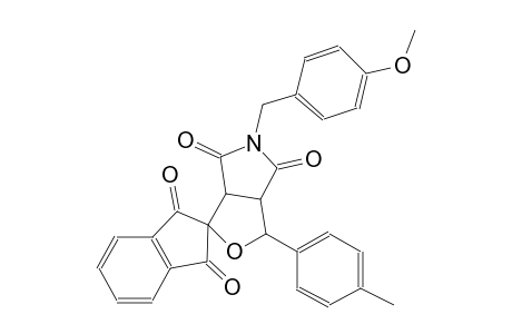 5-(4-methoxybenzyl)-3-(p-tolyl)-3,3a-dihydrospiro[furo[3,4-c]pyrrole-1,2'-indene]-1',3',4,6(5H,6aH)-tetraone