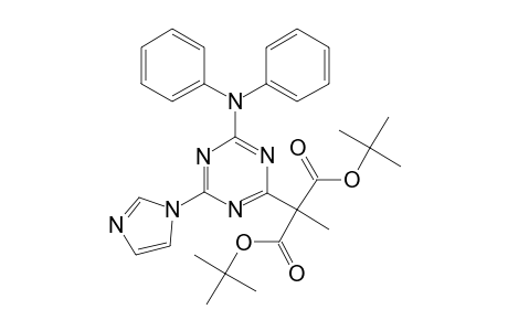 2-[4-(1-imidazolyl)-6-(N-phenylanilino)-1,3,5-triazin-2-yl]-2-methylpropanedioic acid ditert-butyl ester