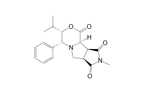 (3S,4R,6aR,9aS,9bR)-3-isopropyl-8-methyl-4-phenyl(hexahydro)-1H-pyrrolo[3',4:3,4]pyrrolo[2,1-c]-(1,4)oxazine-1,7,9(8H)-trione