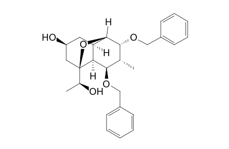 (+)-(1R,1'S,3S,5S,7R,8S,9R,10R,11R)-9,11-Dibenzyloxy-3-(1'-hydroxyethyl)-10-methyl-2-oxatricyclo[5.4.0.0(3,8)]undecan-5-ol