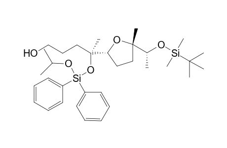 (4S)-4-[(2R,5S)-5-[(1R)-1-[tert-butyl(dimethyl)silyl]oxyethyl]-5-methyl-2-oxolanyl]-4-[diphenyl(propan-2-yloxy)silyl]oxy-1-pentanol