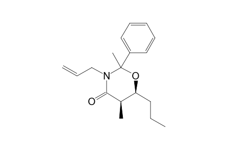 (5R,6S)-2,5-dimethyl-2-phenyl-3-prop-2-enyl-6-propyl-1,3-oxazinan-4-one