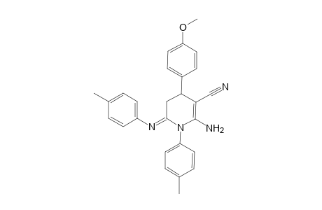 2-Amino-4-(4-methoxy-phenyl)-1-p-tolyl-6-[(E)-p-tolylimino]-1,4,5,6-tetrahydro-pyridine-3-carbonitrile