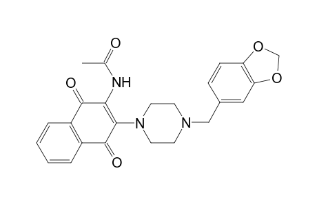 N-[1,4-diketo-3-(4-piperonylpiperazino)-2-naphthyl]acetamide